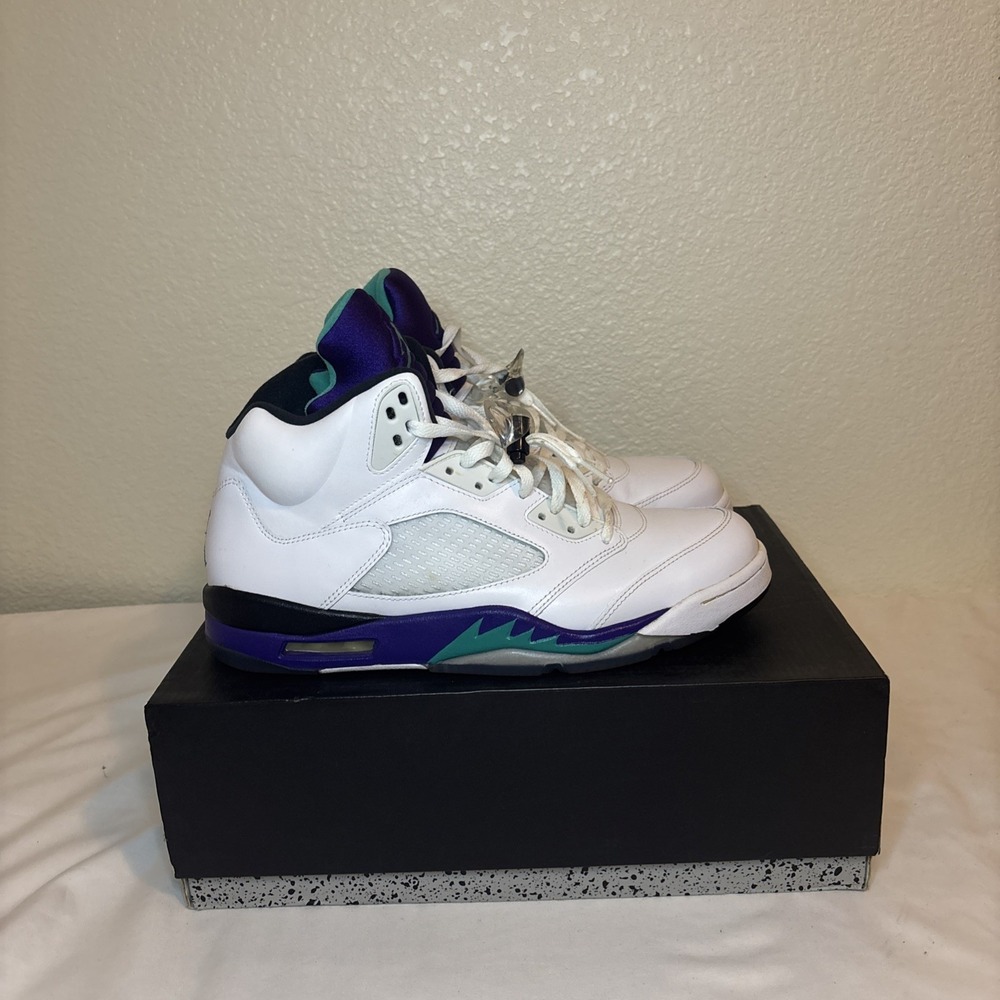 2013 Nike Air Jordan 5 Retro Grape 138027-108 Men's Size 12
